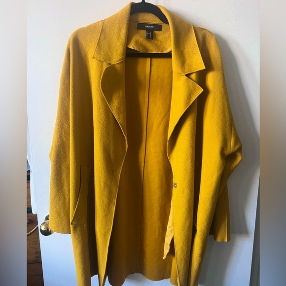 Felty Yellow Loose-Fit Blazer - Picture 1 of 2